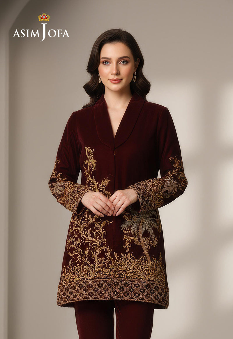 AJDSAI-321 EMBROIDERED VELVET STITCHED 1 PC