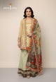 AJFCD-42 EMBROIDERED ORGANZA STITCHED 3 PCS