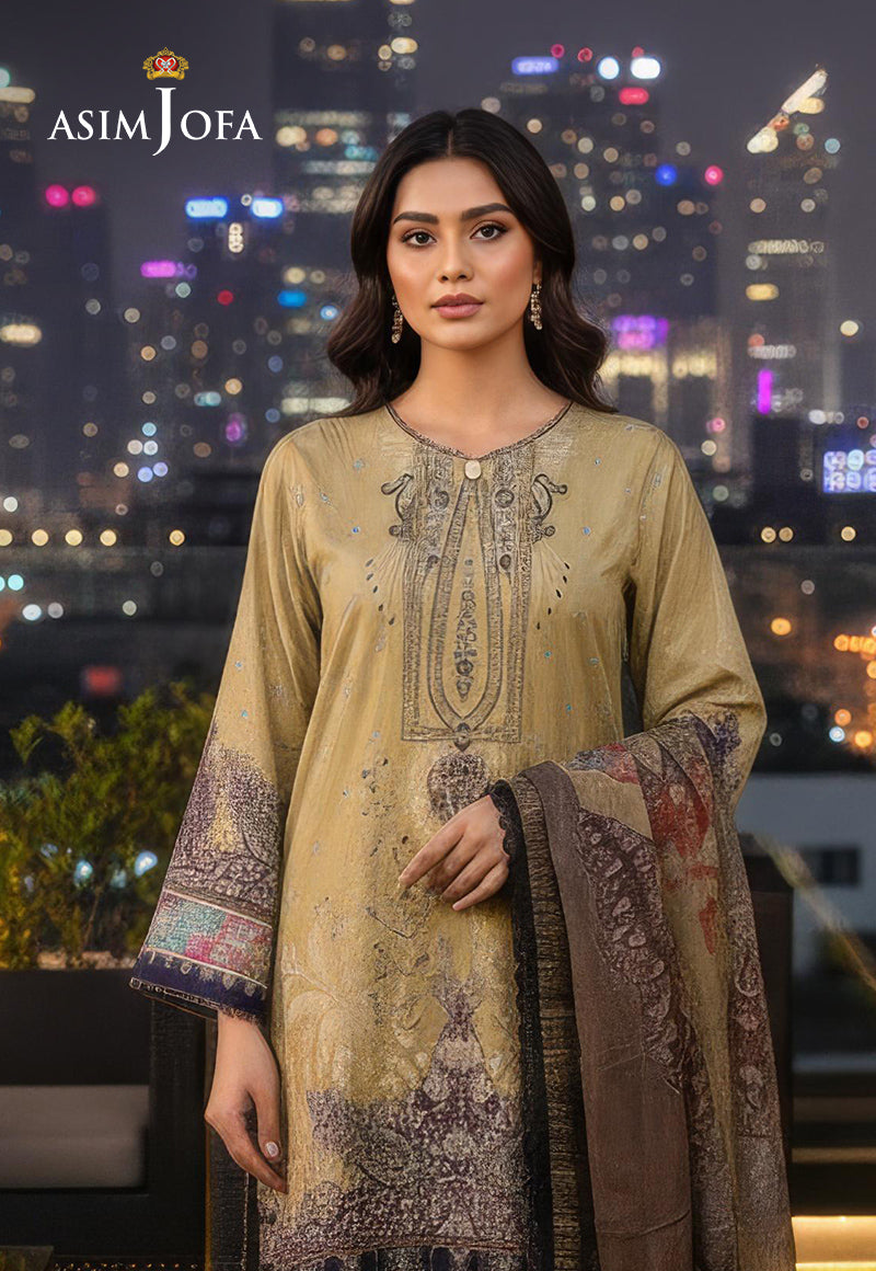 AJDSAI-461 LAWN STITCHED 3 PCS