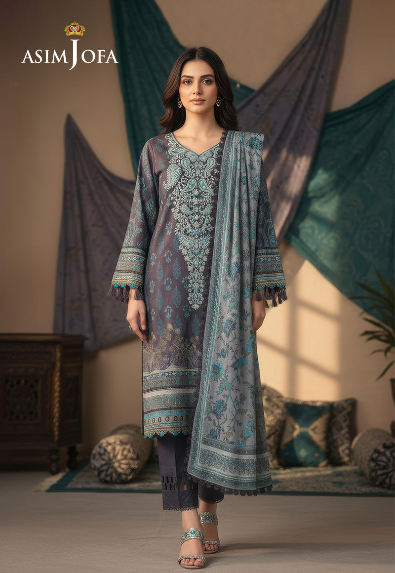 AJDSAI-546 LAWN STITCHED 3 PCS