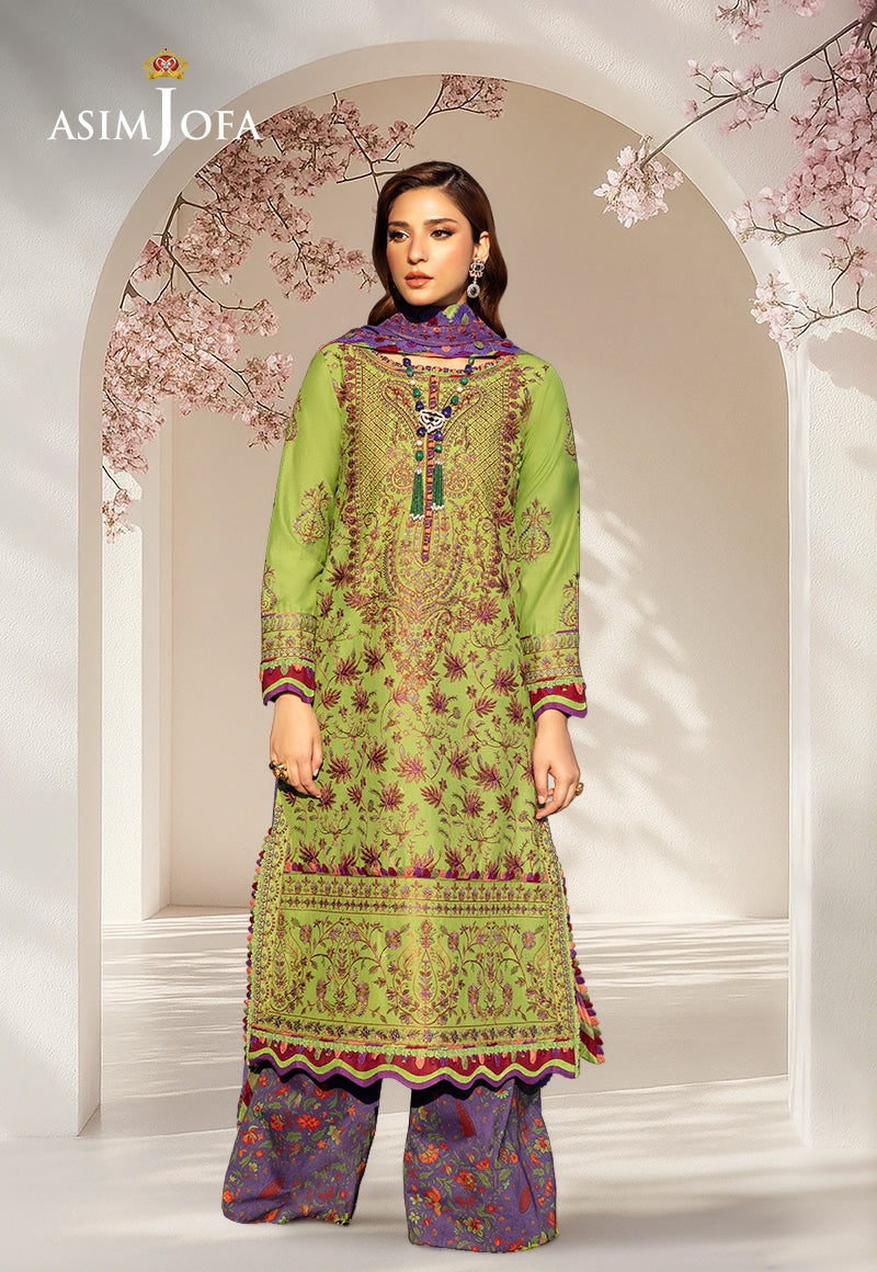 AJELL-05 EMBROIDERED LAWN 3 PCS