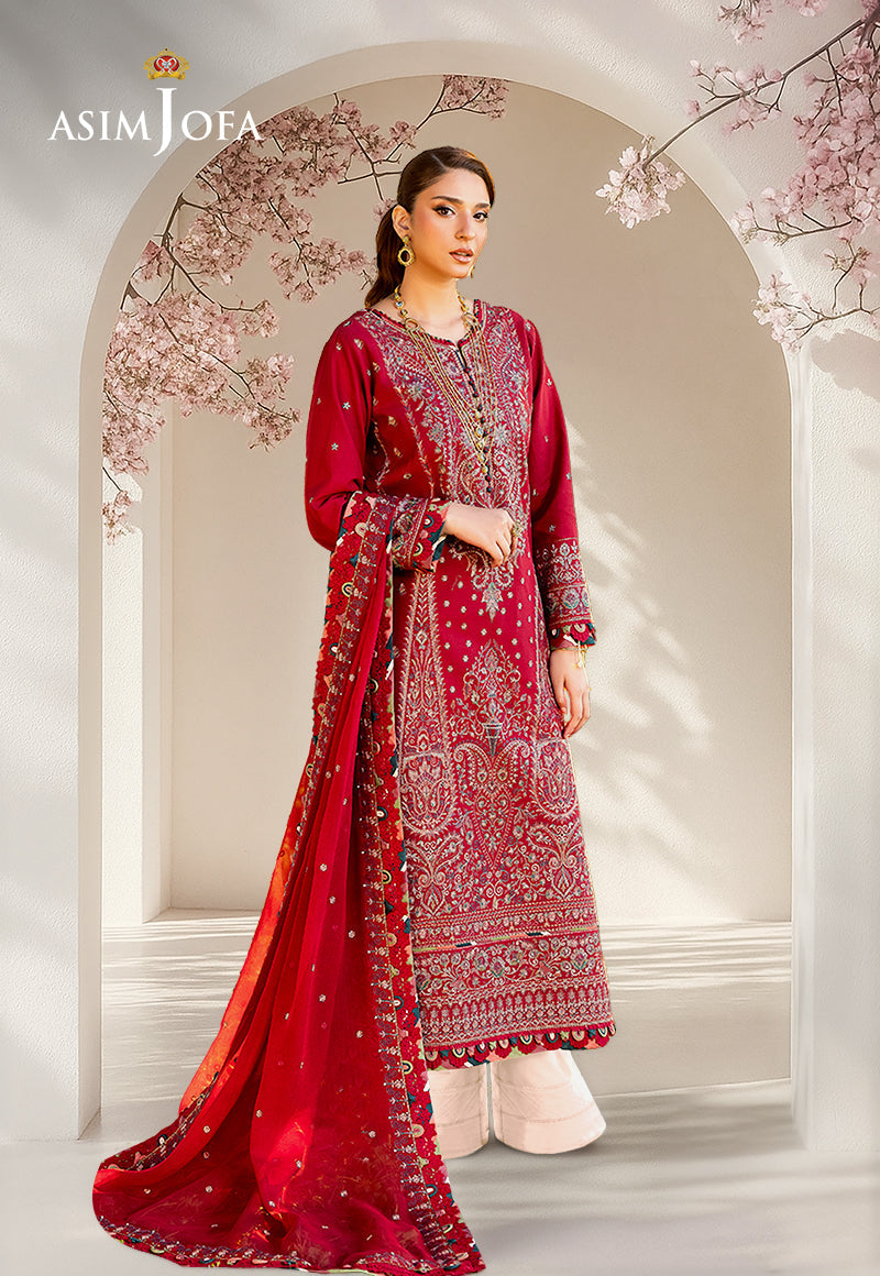 AJELL-06 EMBROIDERED LAWN 3 PCS