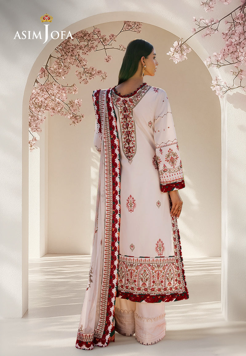 AJELL-08 EMBROIDERED LAWN 3 PCS