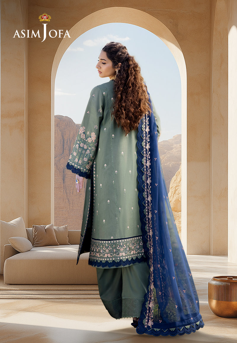 AJELL-14 EMBROIDERED LAWN 3 PCS
