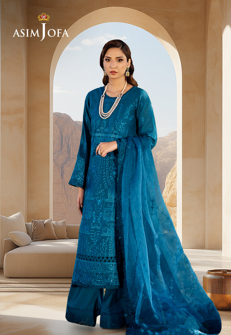 AJELL-17 EMBROIDERED LAWN 3 PCS