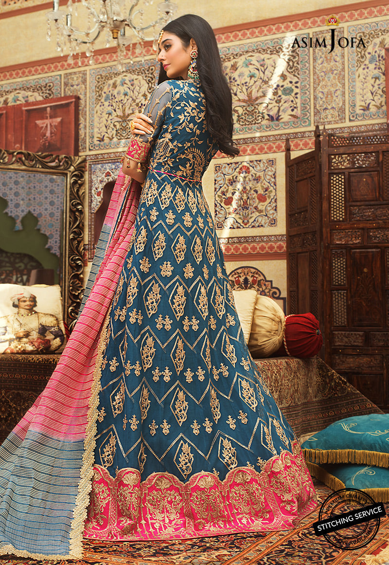 AJFD-05 EMBROIDERED STITCHED 3 PCS