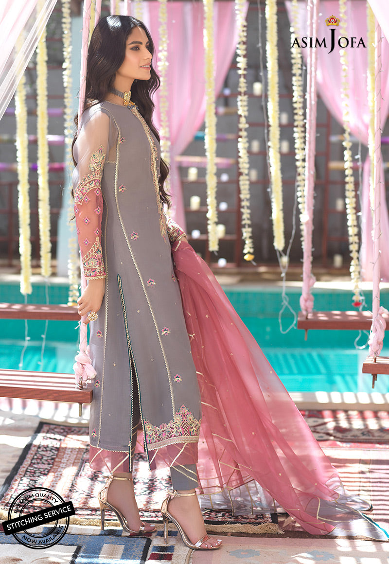 AJSE-04 EMBROIDERED CHIFFON 3 PCS