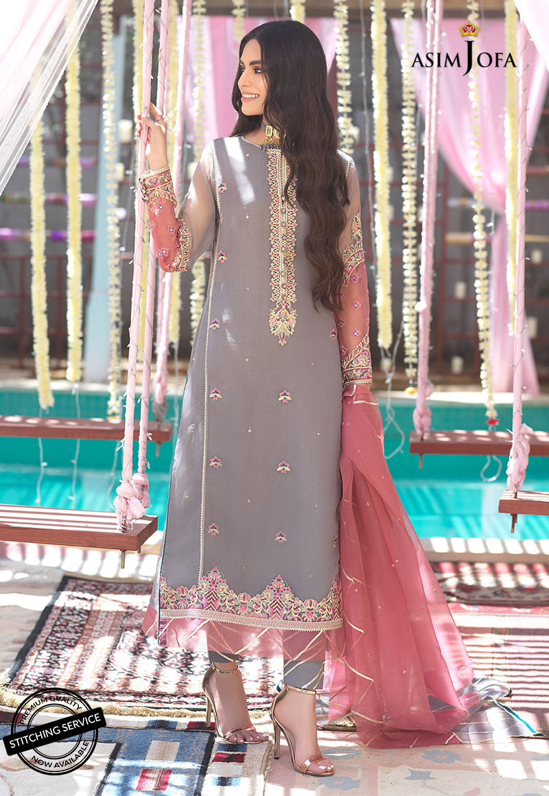 AJSE-04 EMBROIDERED CHIFFON 3 PCS