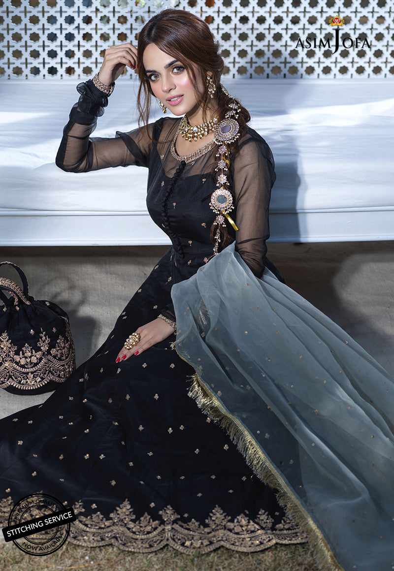 AJFC-11 EMBROIDERED ORGANZA 3 PCS