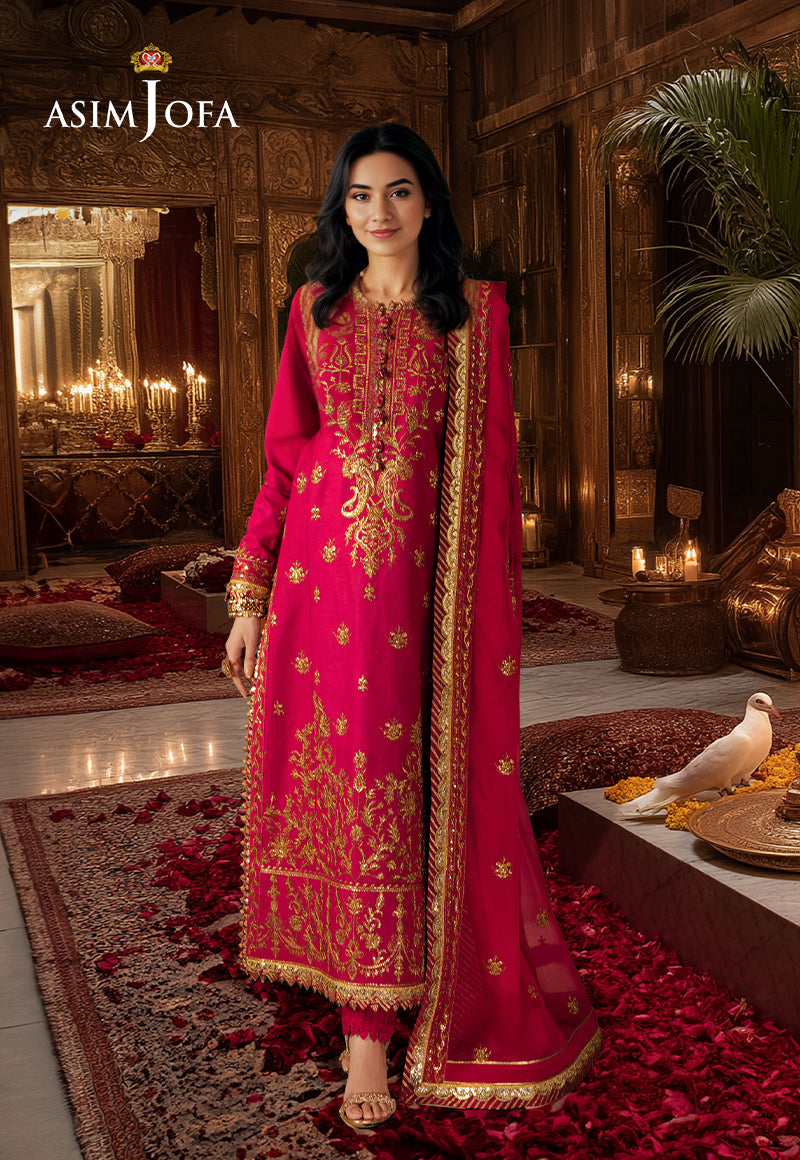 AJHE-08 EMBROIDERED JUMBO SILK 3 PCS