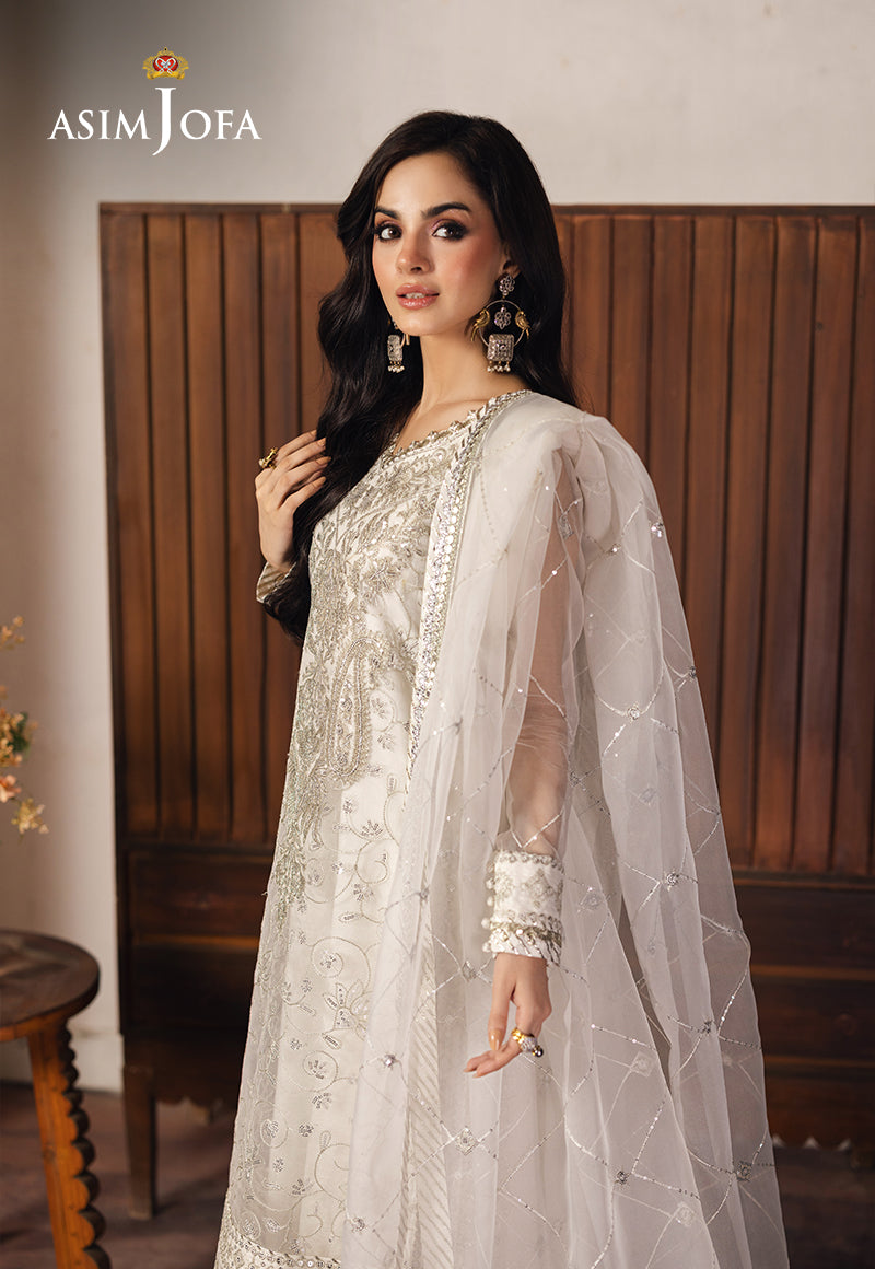AJHED-03 EMBROIDERED ORGANZA Stitched 3 PCS