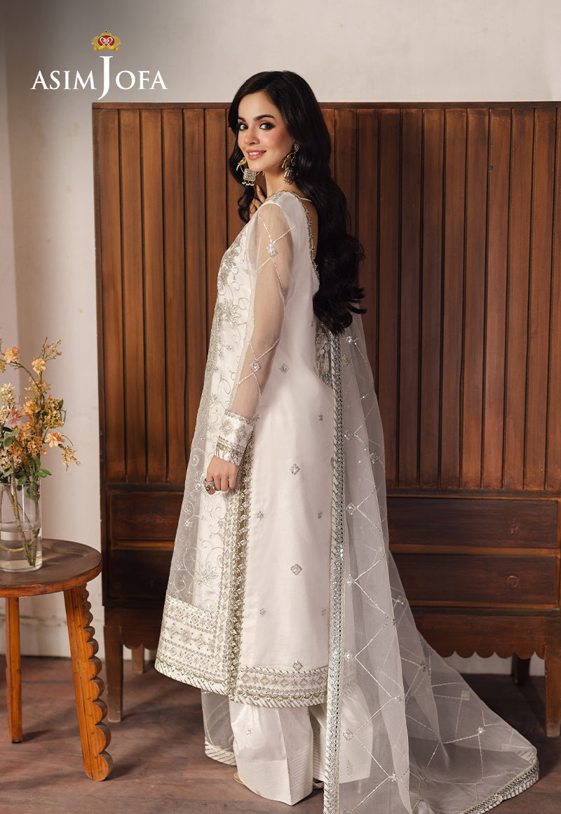 AJHED-03 EMBROIDERED ORGANZA Stitched 3 PCS