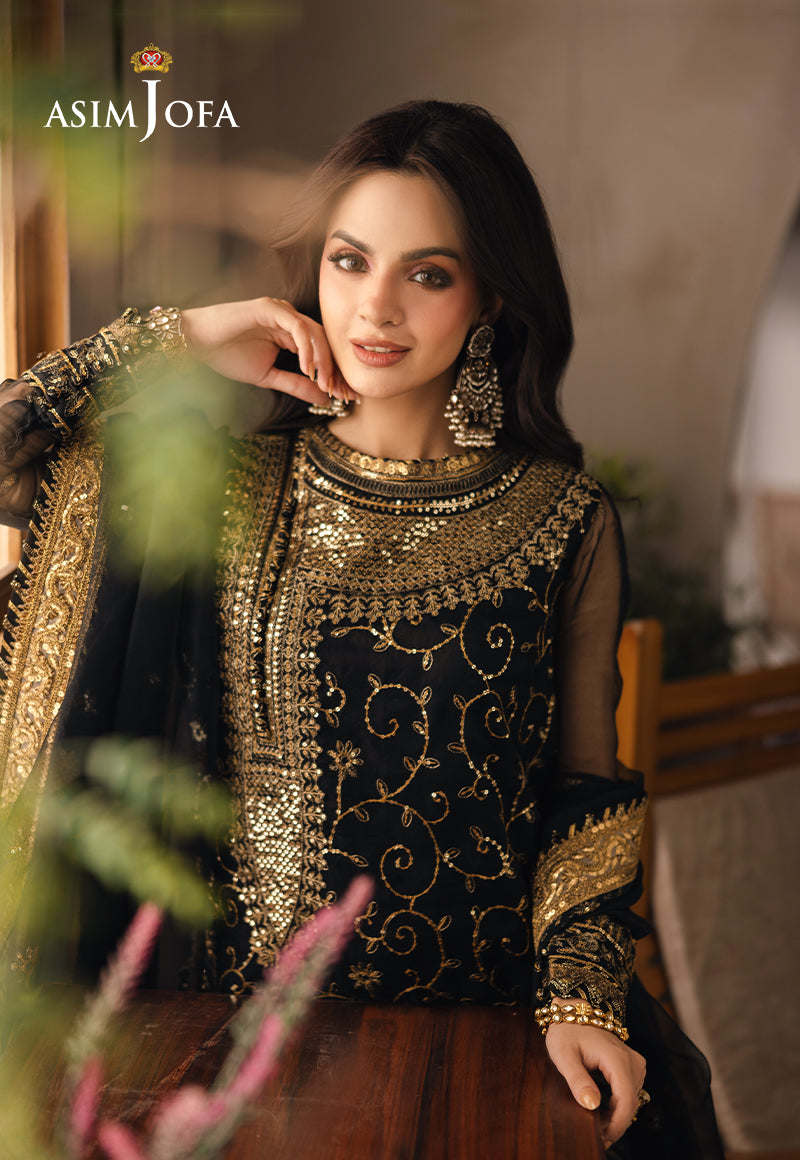 AJHE-04 EMBROIDERED ORGANZA 3 PCS