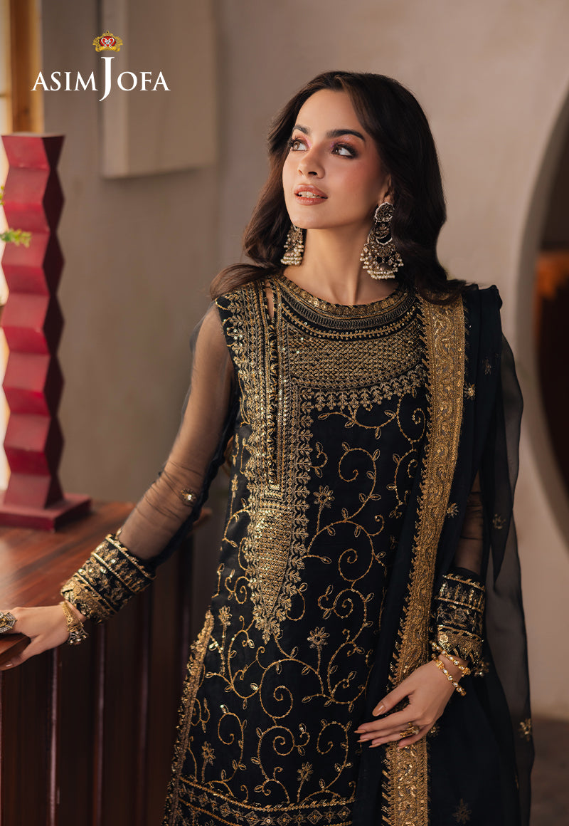 AJHE-04 EMBROIDERED ORGANZA 3 PCS