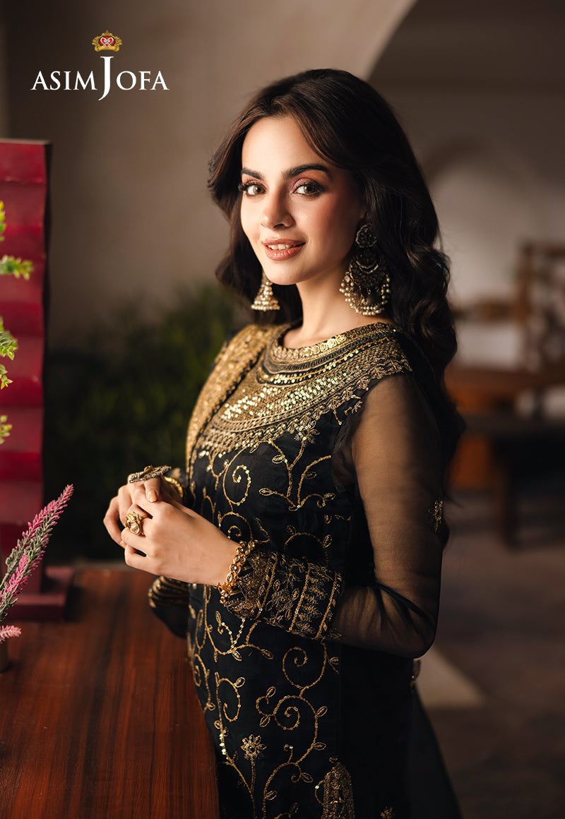 AJHE-04 EMBROIDERED ORGANZA 3 PCS