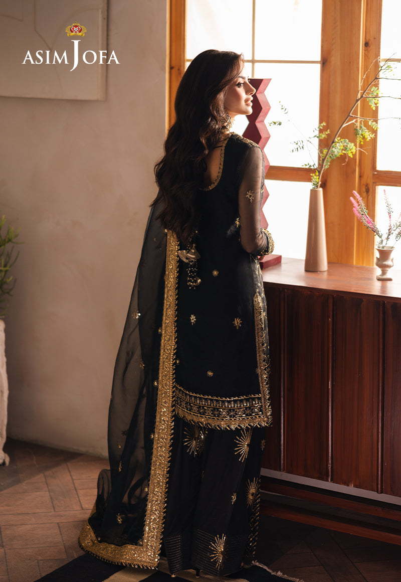 AJHE-04 EMBROIDERED ORGANZA 3 PCS
