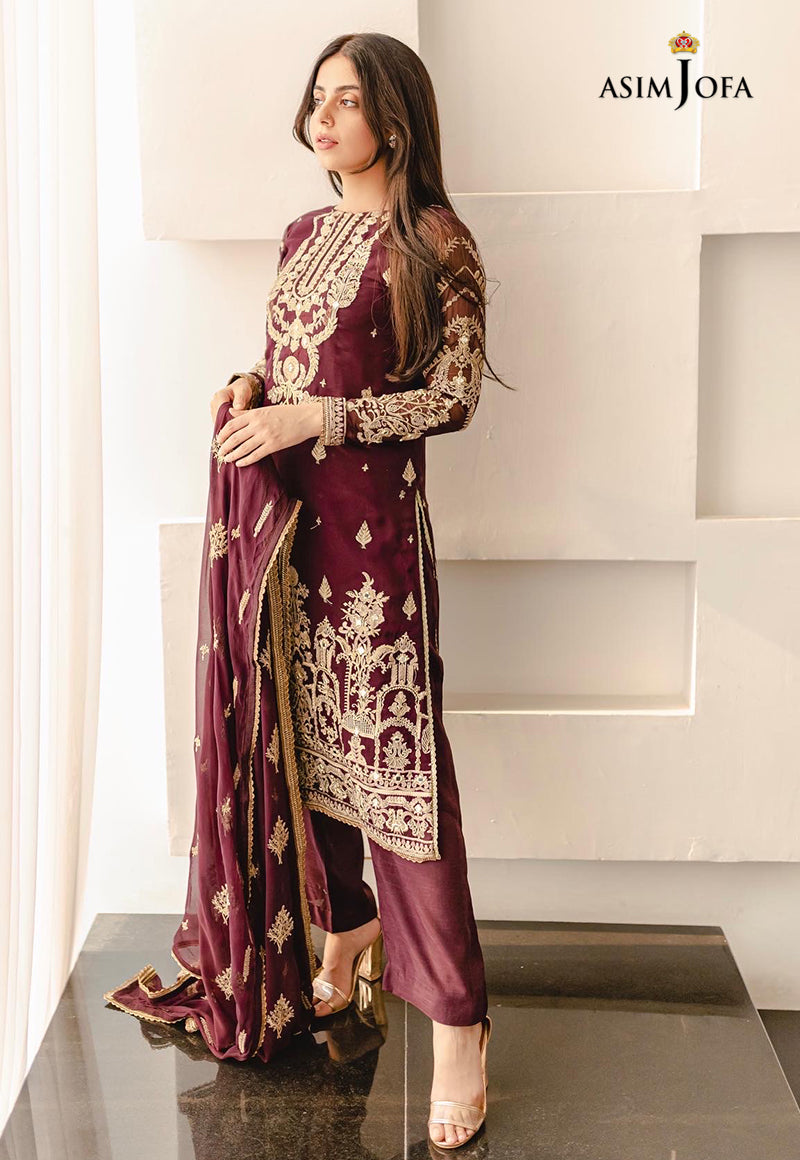 AJHJ-11 EMBROIDERED CHIFFON 3 PCS