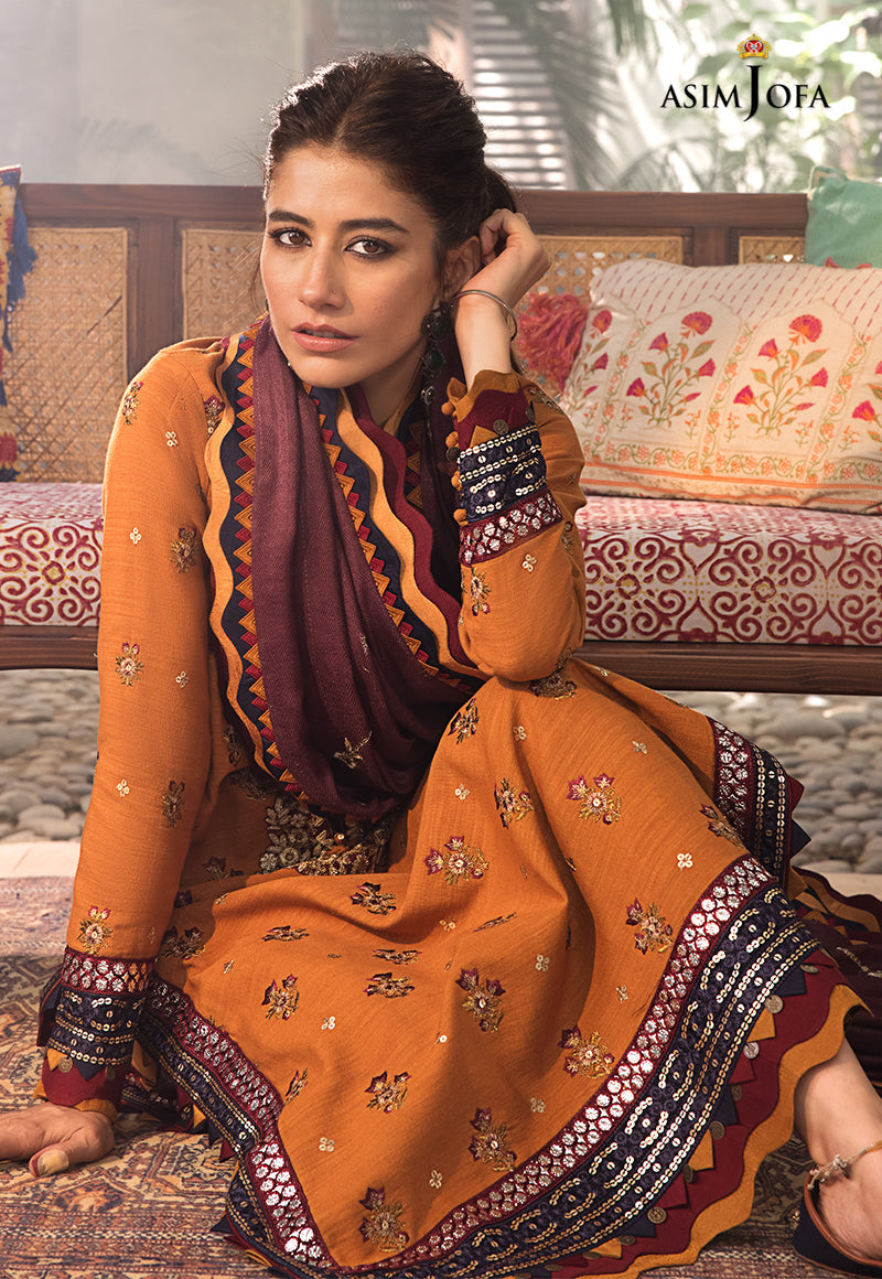 AJK-01 EMBROIDERED COTTON SLUB CROSSHATCH 3 PCS