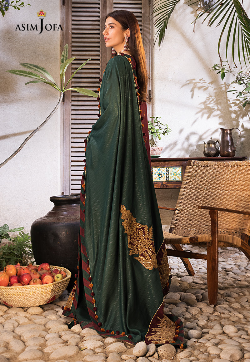 AJK-04 EMBROIDERED COTTON SLUB CROSSHATCH 3 PCS