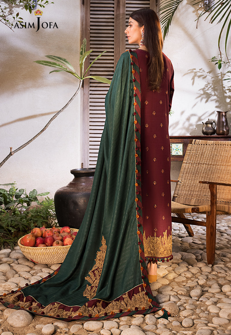 AJK-04 EMBROIDERED COTTON SLUB CROSSHATCH 3 PCS
