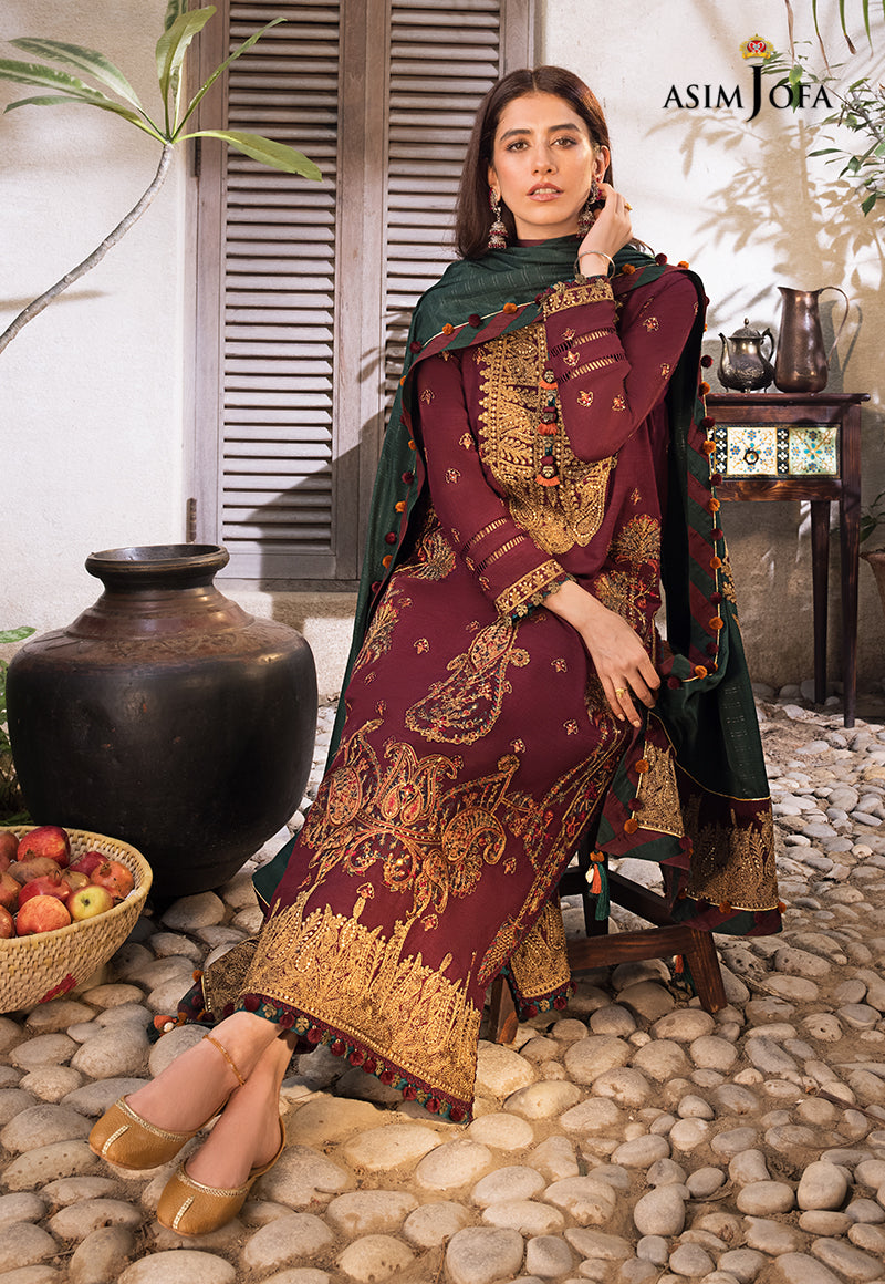 AJK-04 EMBROIDERED COTTON SLUB CROSSHATCH 3 PCS