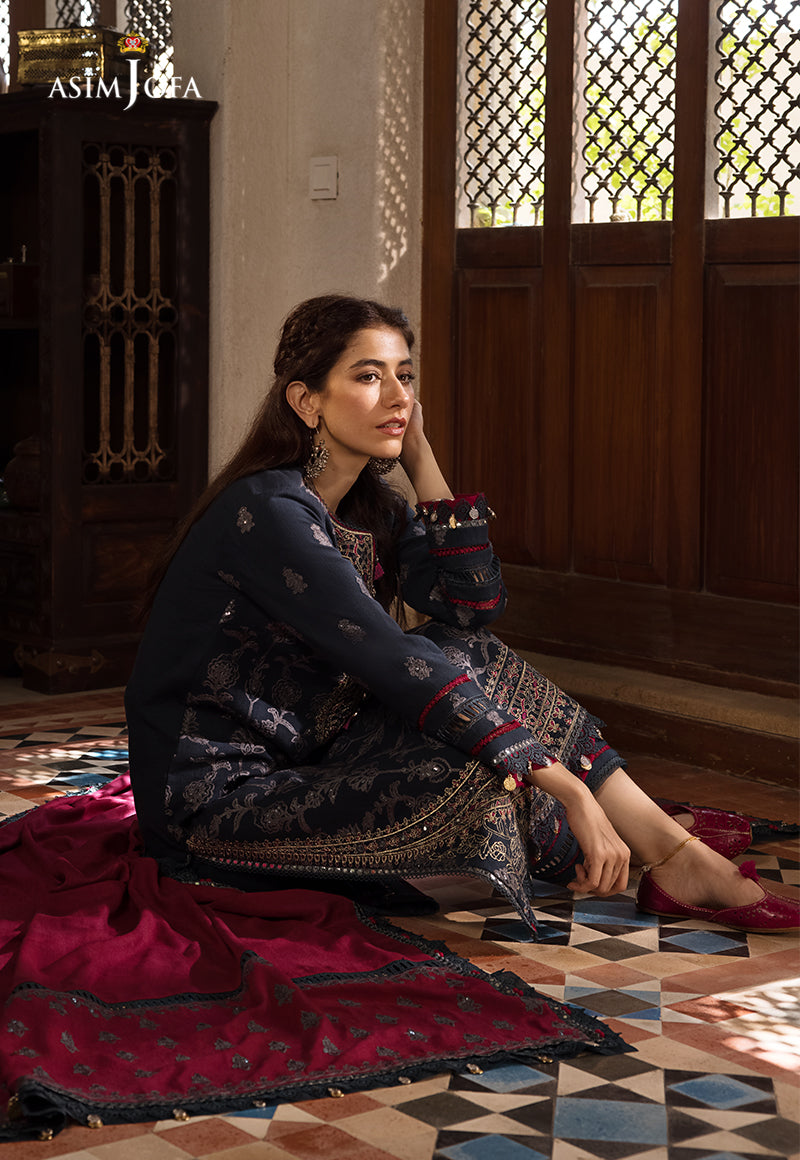 AJK-06 EMBROIDERED COTTON SLUB CROSSHATCH 3 PCS