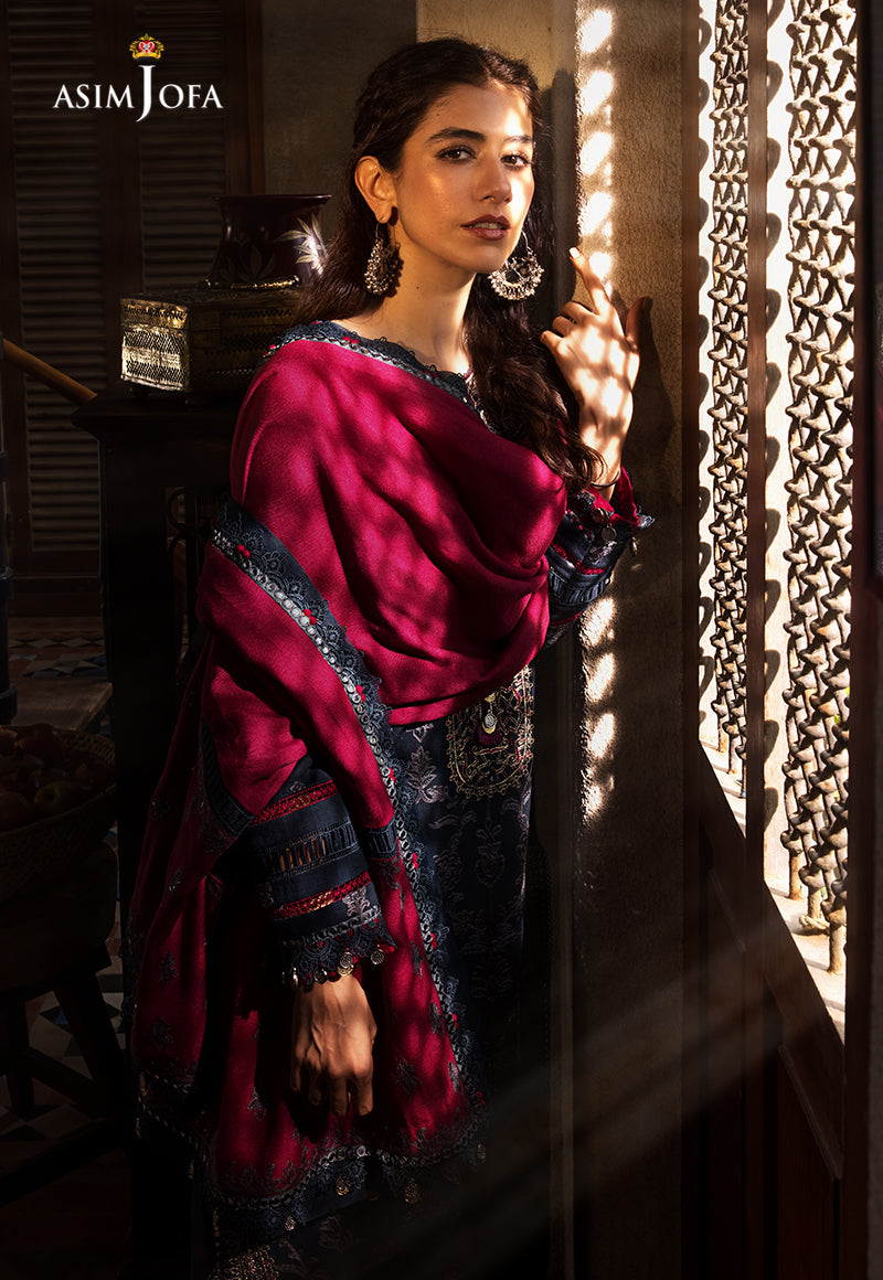 AJK-06 EMBROIDERED COTTON SLUB CROSSHATCH 3 PCS