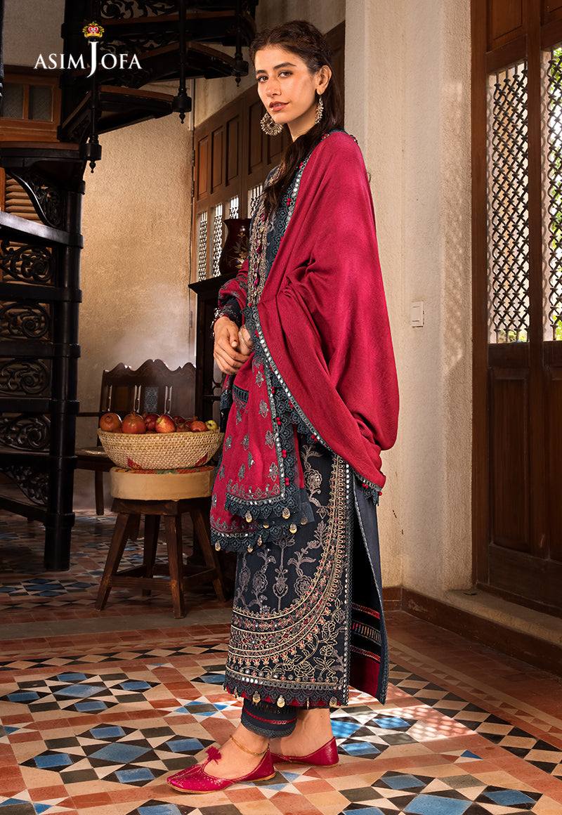 AJK-06 EMBROIDERED COTTON SLUB CROSSHATCH 3 PCS