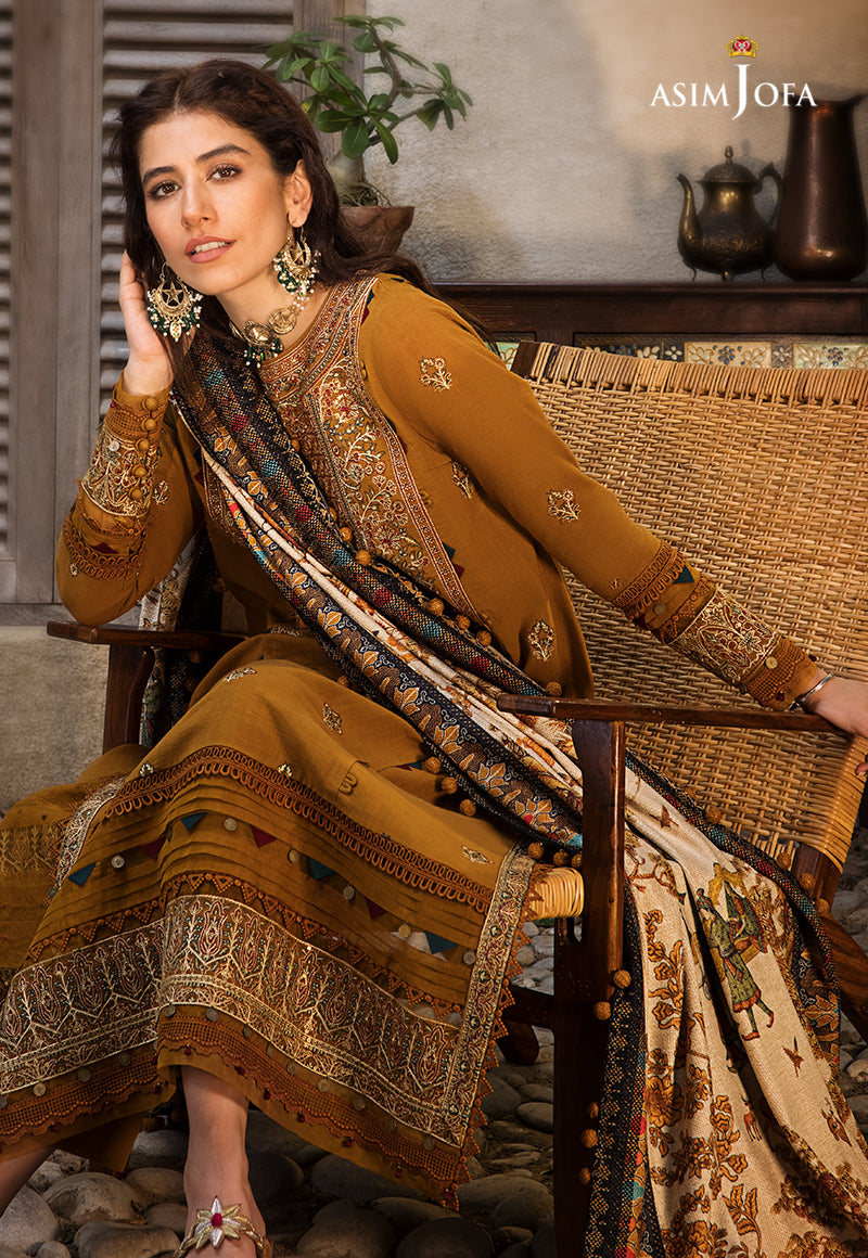 AJK-07 EMBROIDERED COTTON SLUB CROSSHATCH 3 PCS