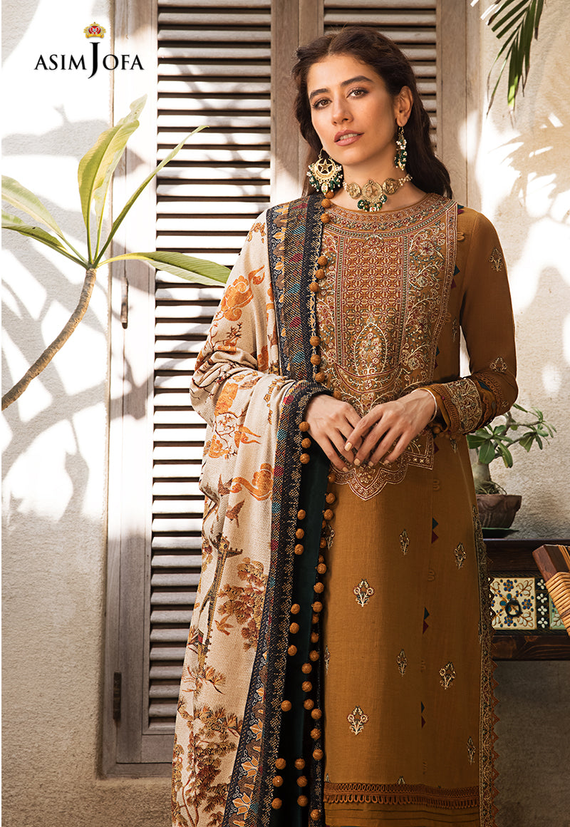 AJK-07 EMBROIDERED COTTON SLUB CROSSHATCH 3 PCS