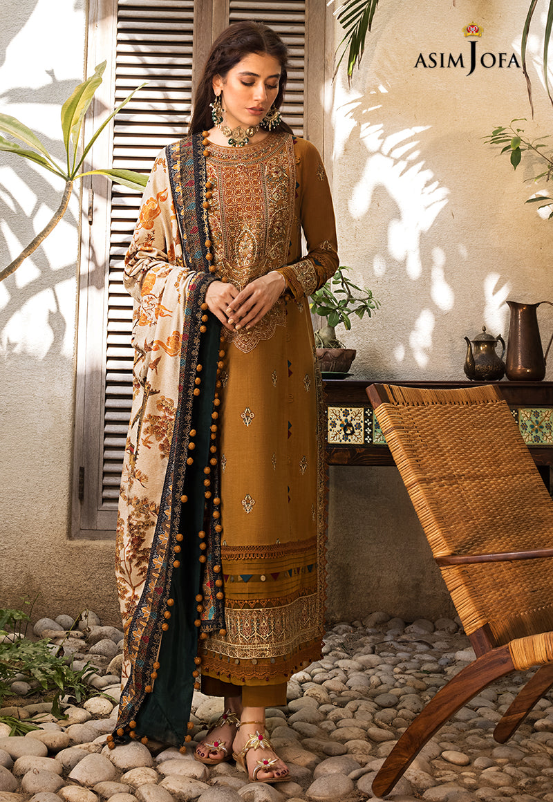 AJK-07 EMBROIDERED COTTON SLUB CROSSHATCH 3 PCS