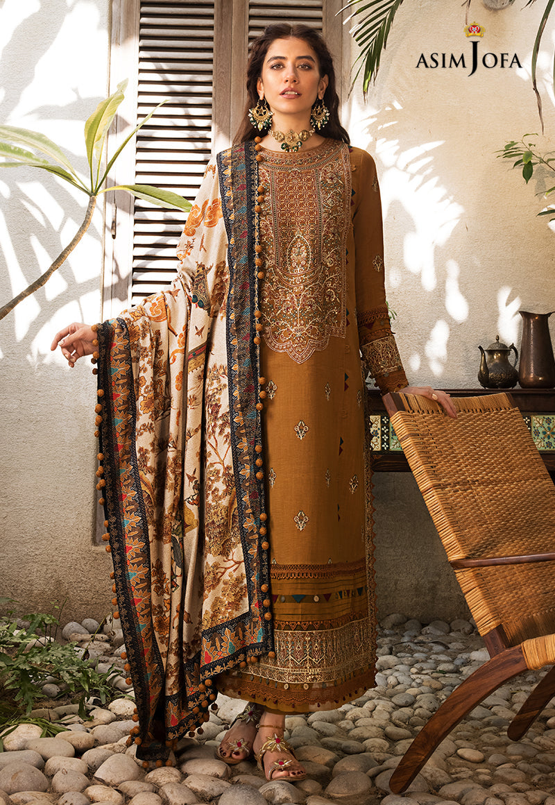 AJK-07 EMBROIDERED COTTON SLUB CROSSHATCH 3 PCS