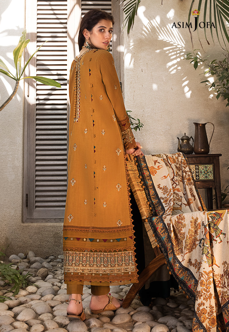 AJK-07 EMBROIDERED COTTON SLUB CROSSHATCH 3 PCS