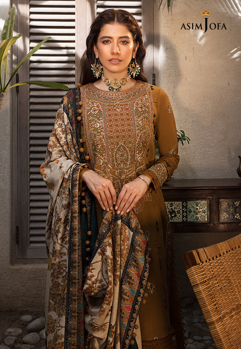 AJK-07 EMBROIDERED COTTON SLUB CROSSHATCH 3 PCS