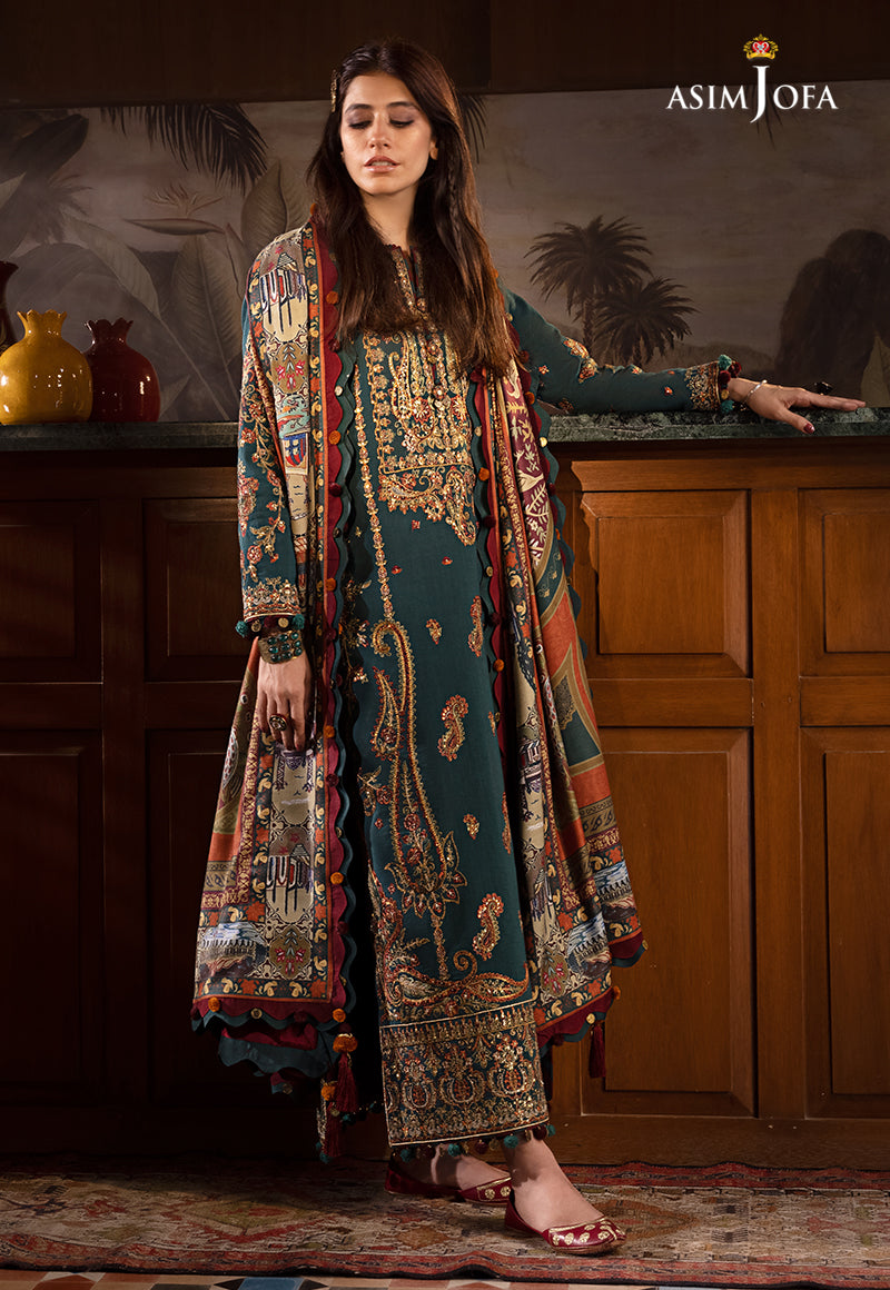 AJK-10 EMBROIDERED COTTON SLUB 3 PCS