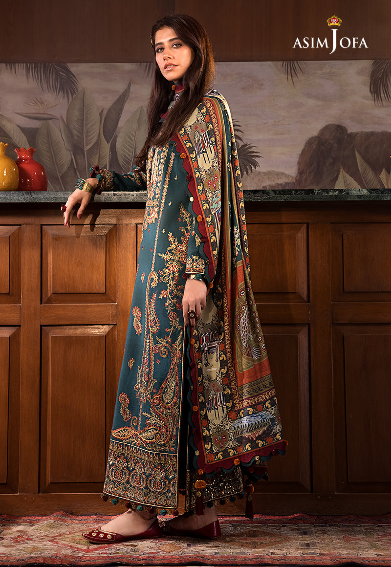 AJK-10 EMBROIDERED COTTON SLUB 3 PCS