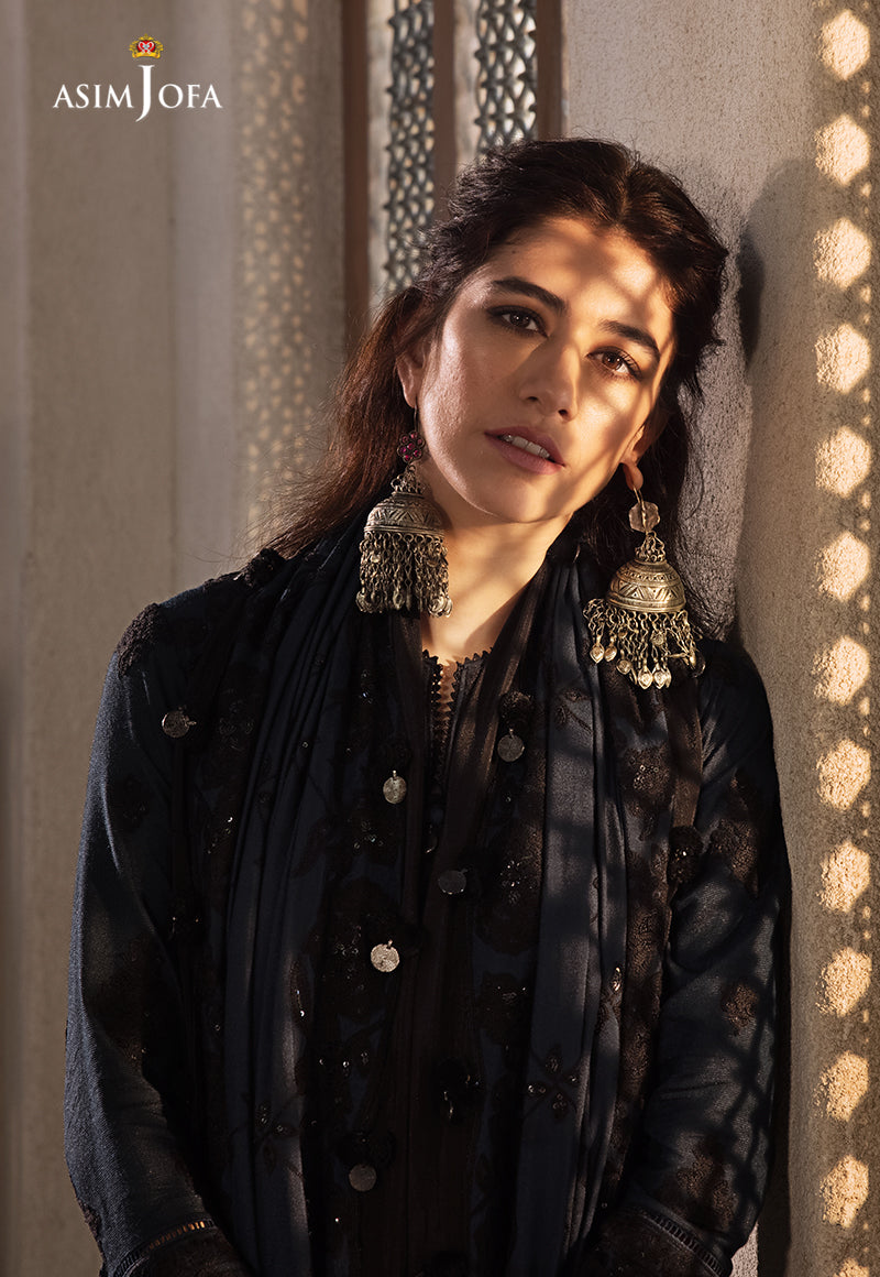 AJK-13 EMBROIDERED PURE THICK COTTON NET 3 PCS