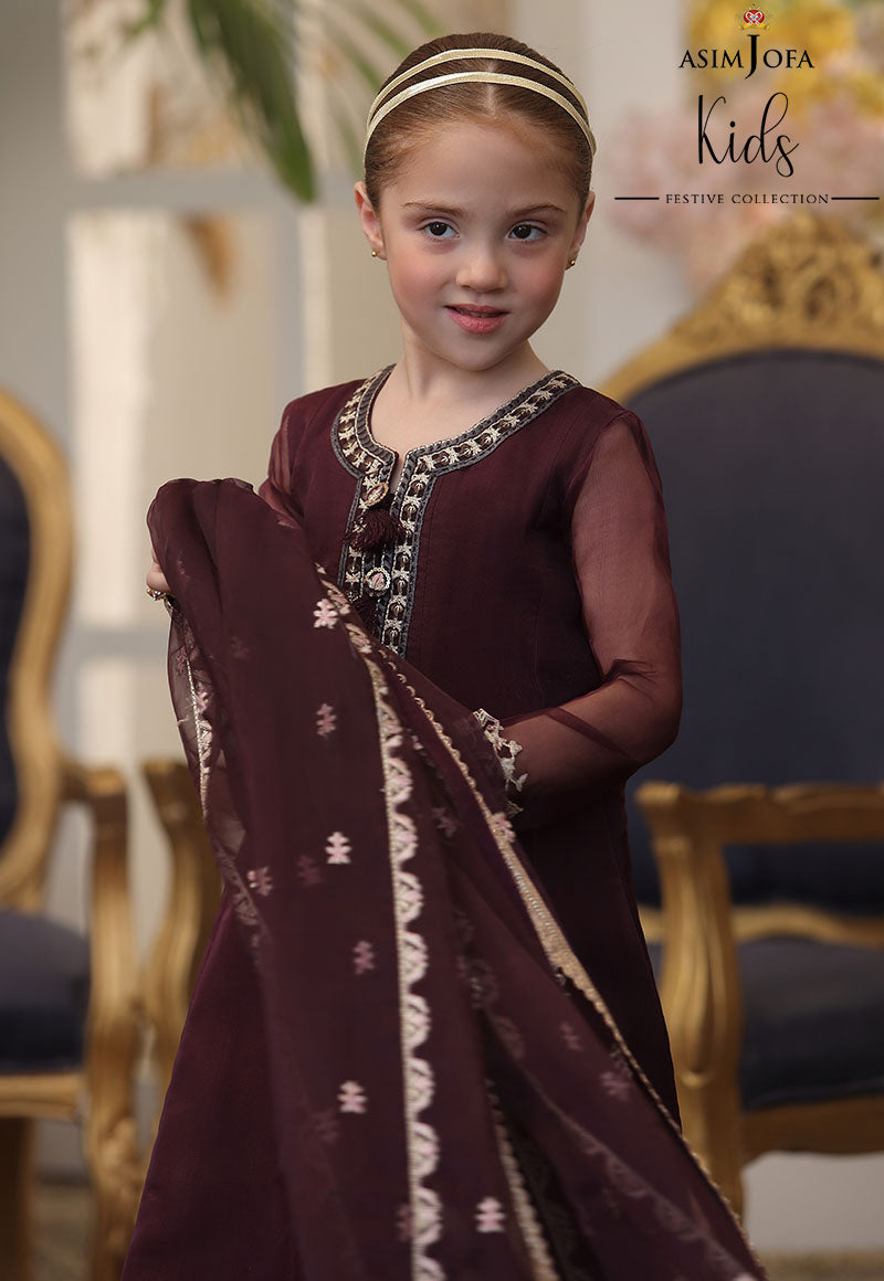 AJKF-01 EMBROIDERED ORGANZA 3 PCS