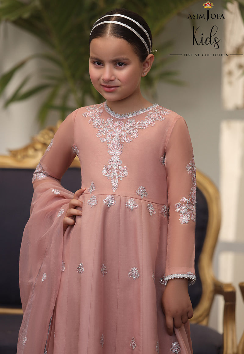 AJKF-03 EMBROIDERED ORGANZA 3 PCS