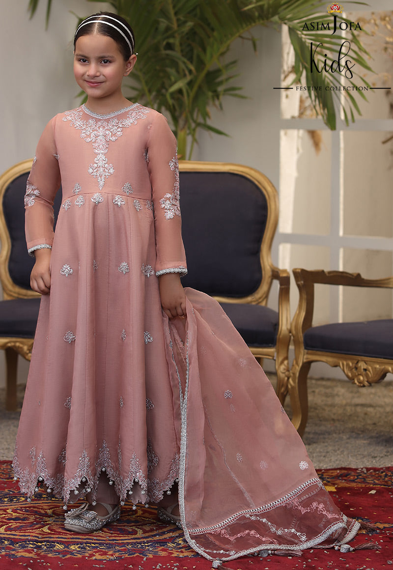 AJKF-03 EMBROIDERED ORGANZA 3 PCS