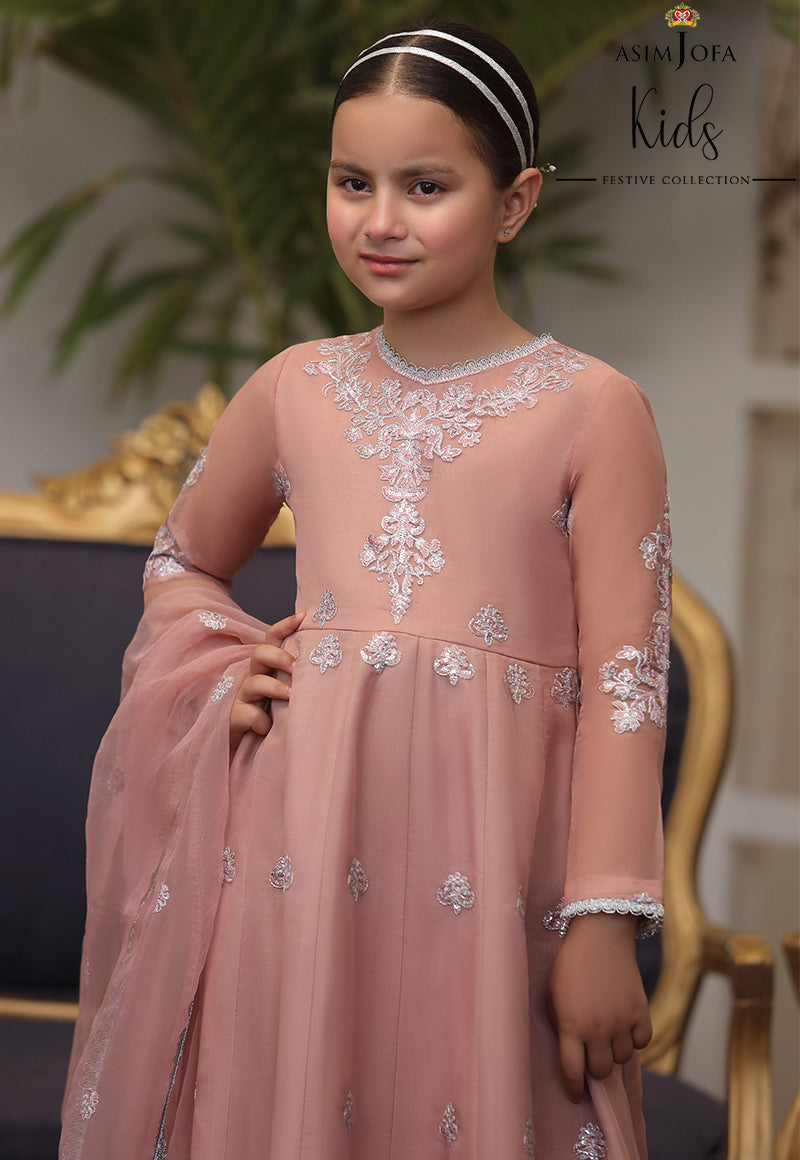AJKF-03 EMBROIDERED ORGANZA 3 PCS