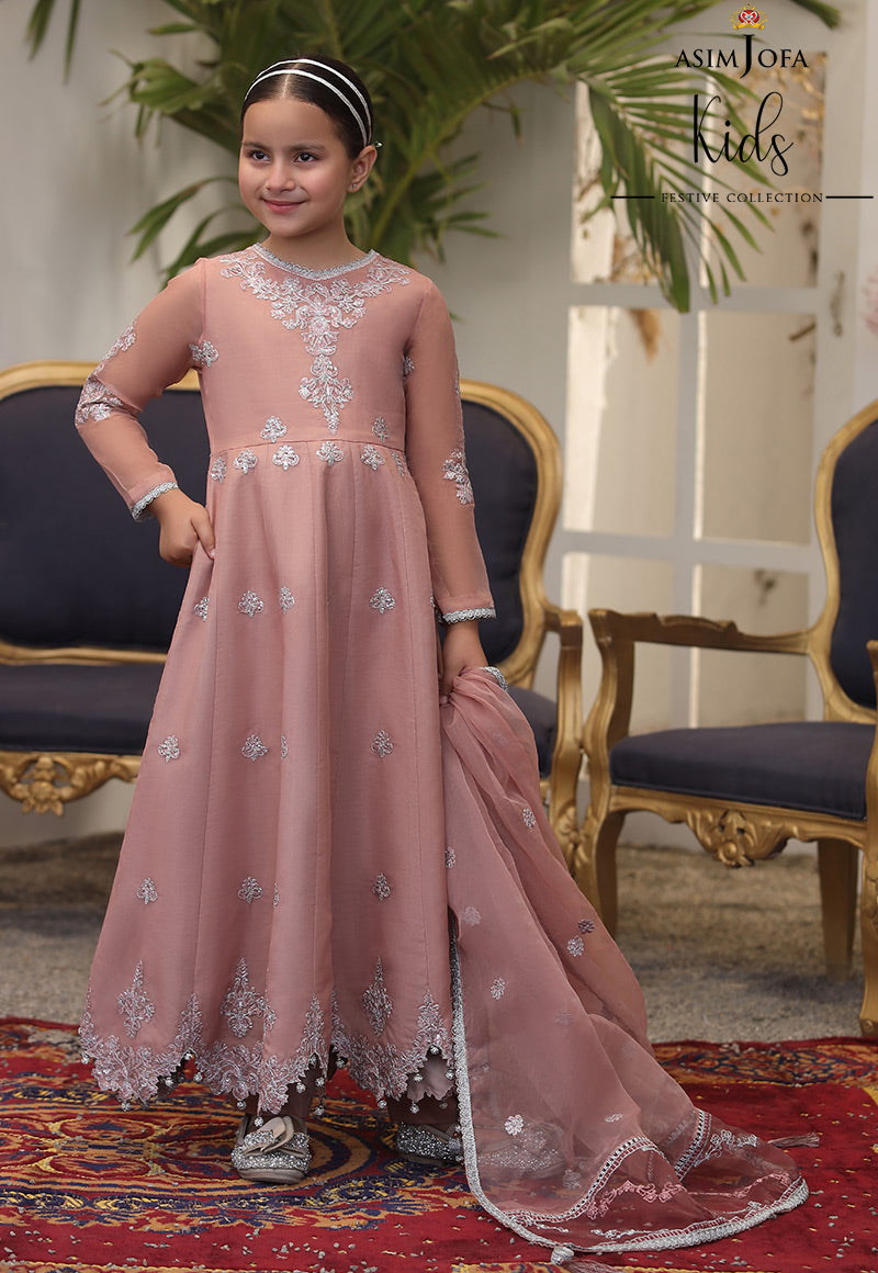 AJKF-03 EMBROIDERED ORGANZA 3 PCS