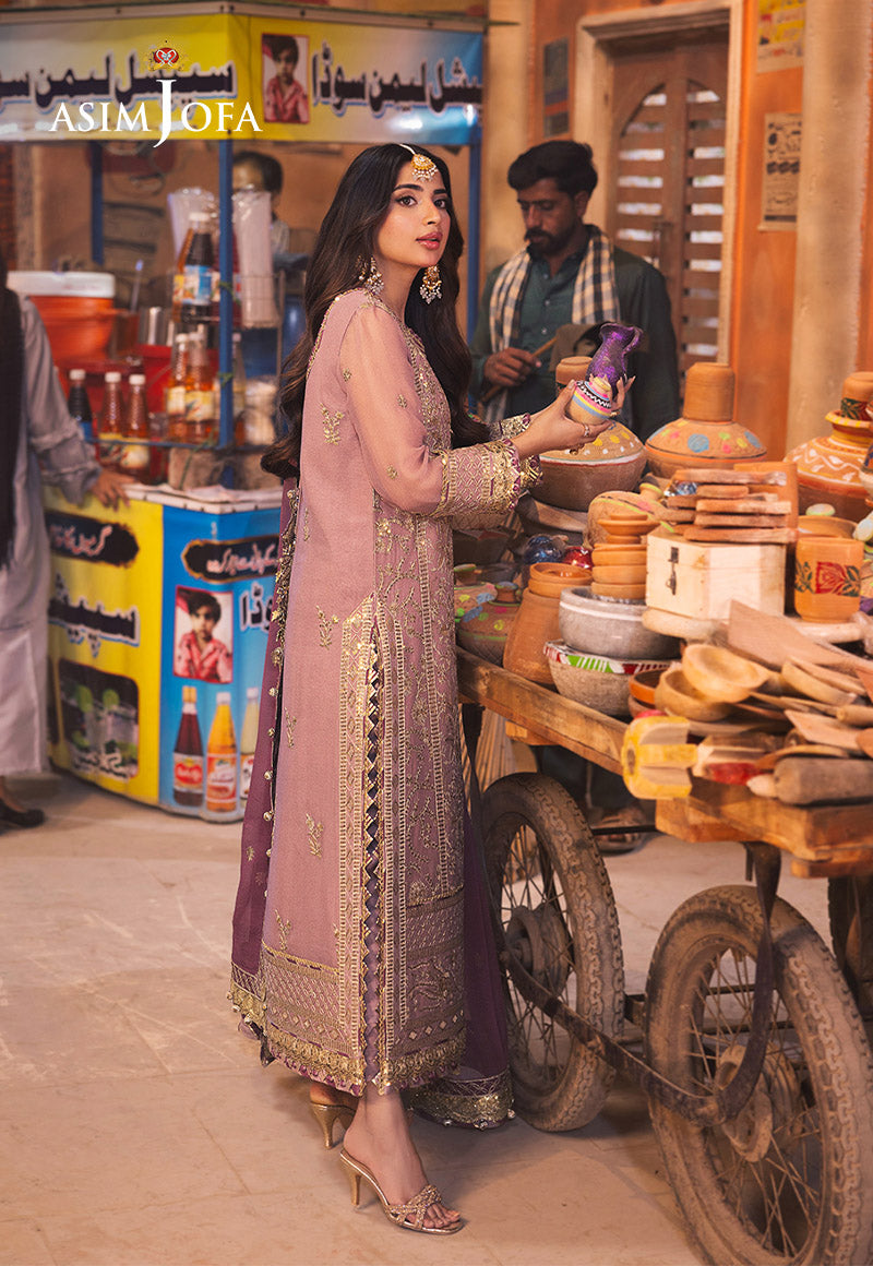 AJKKD-04 EMBROIDERED CHIFFON STITCHED 2 PCS