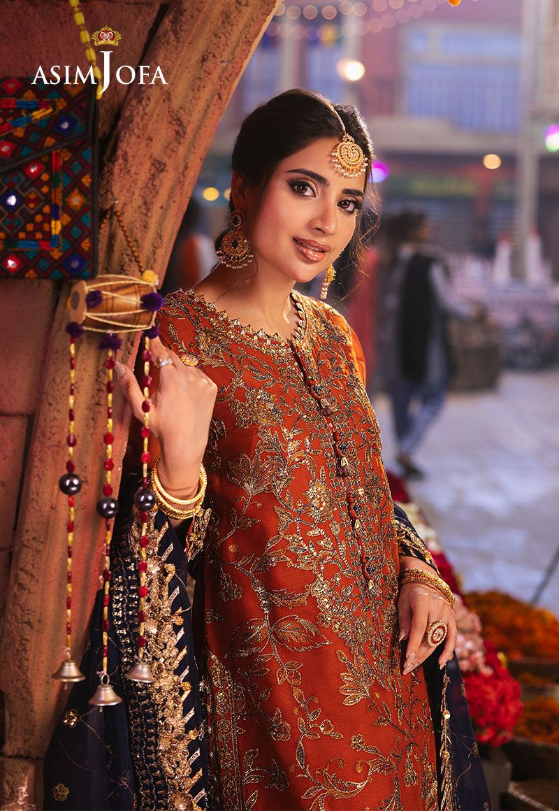 Ajlso-05 Unstitched 3 Pcs Shirt Dupatta Trouser