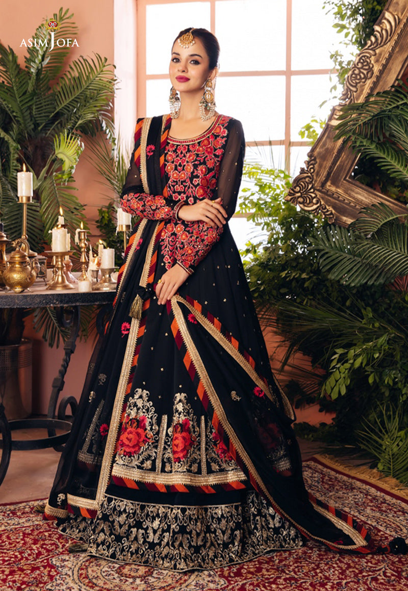 Ajlso-01 Unstitched 3 Pcs Shirt Dupatta Trouser