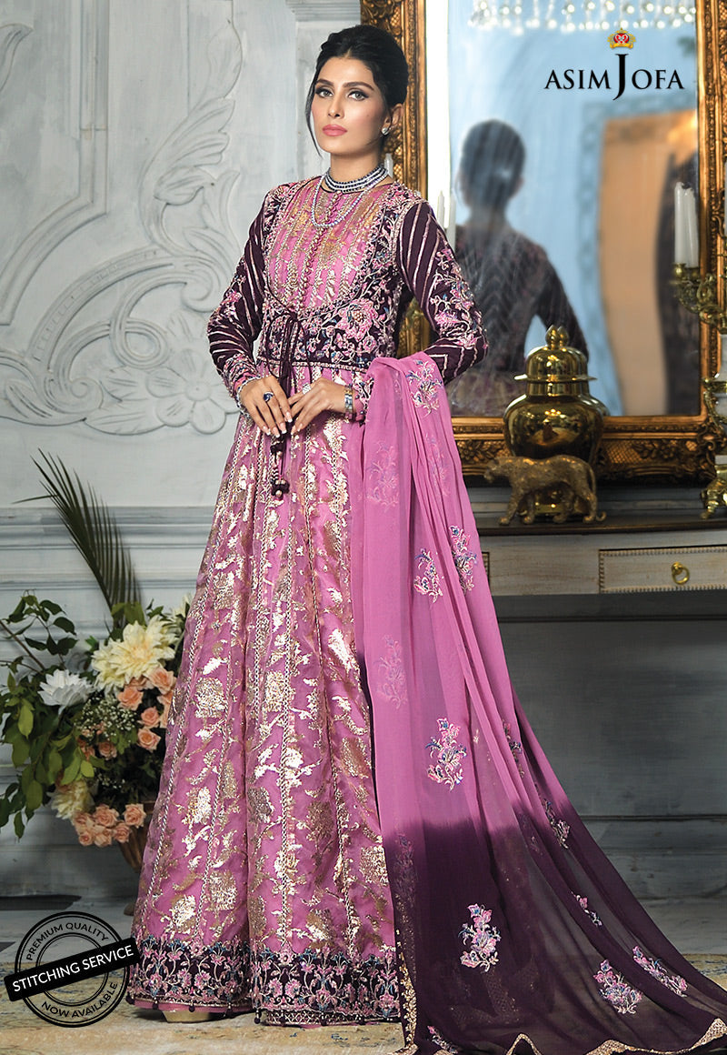 AJMC-07 EMBROIDERED JACQUARD ORGANZA 3 PCS