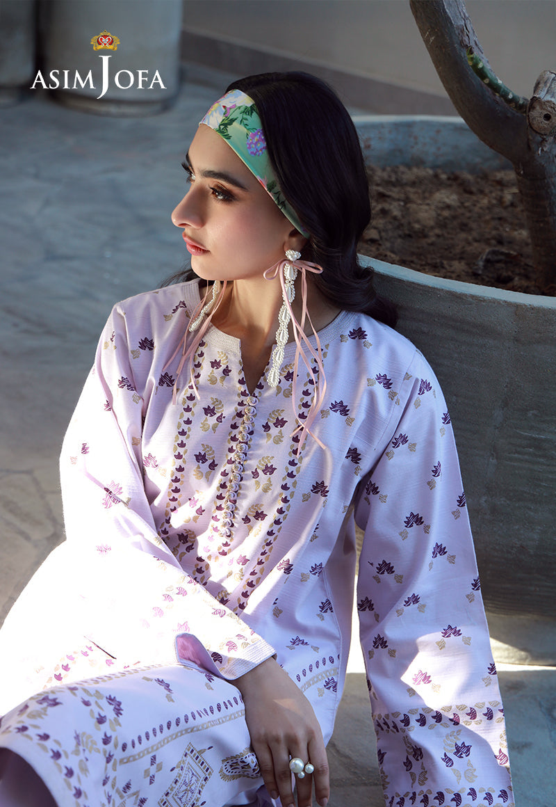 AJPB-132 PRINTED RIB LAWN STITCHED 2 PCS