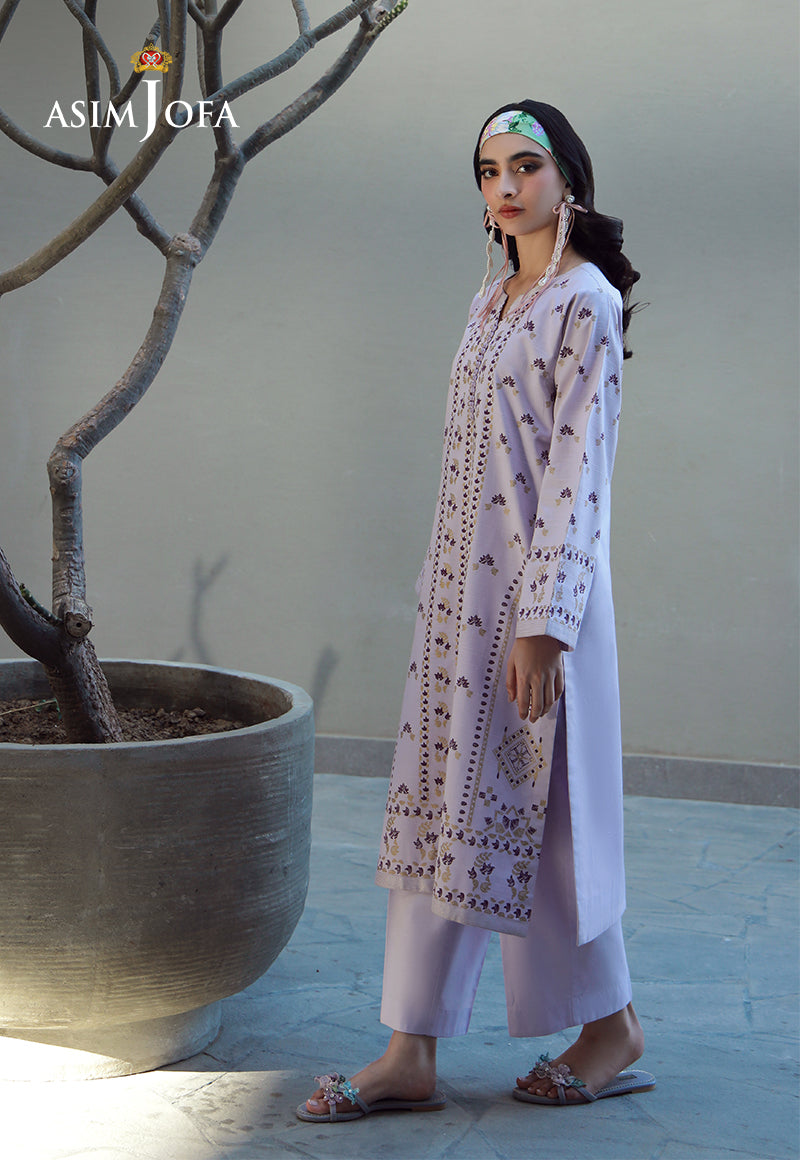 AJPB-132 PRINTED RIB LAWN STITCHED 2 PCS