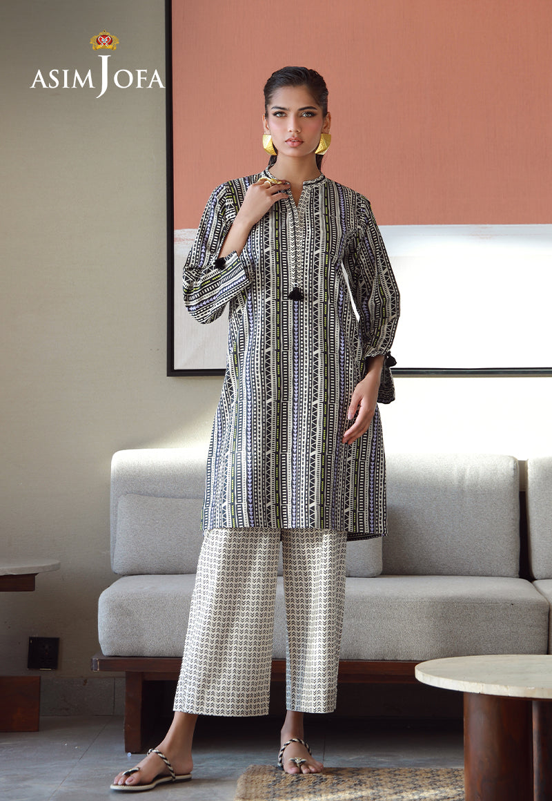 AJPB-142 PRINTED CHECK DOBBY STITCHED 2 PCS