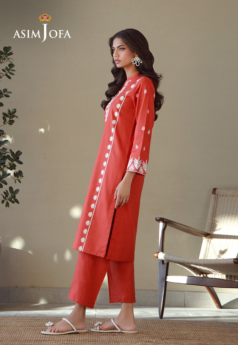 AJPB-147 EMBROIDERED LAWN CHECK STITCHED 2 PCS